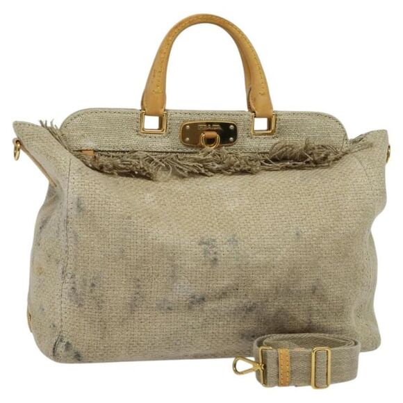 Pre Loved prada Women Beige Handbags - Picture 1 of 8